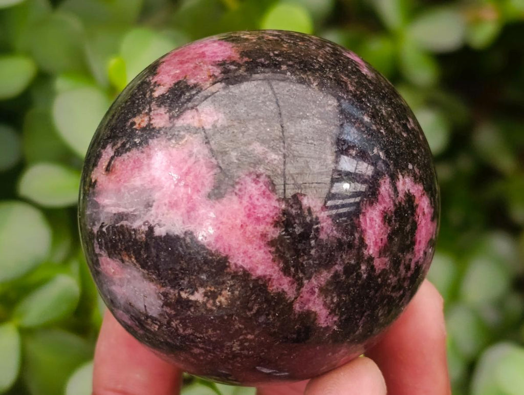 Polished Small Rhodonite Gemstone Spheres x 4 From Ambindavato, Madagascar - Toprock Gemstones and Minerals 