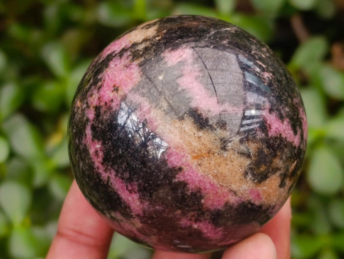 Polished Small Rhodonite Gemstone Spheres x 4 From Ambindavato, Madagascar - Toprock Gemstones and Minerals 