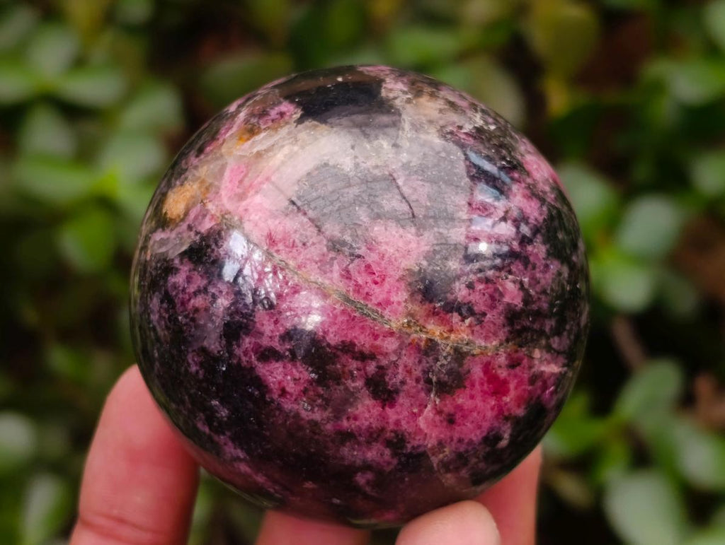 Polished Small Rhodonite Gemstone Spheres x 4 From Ambindavato, Madagascar - Toprock Gemstones and Minerals 