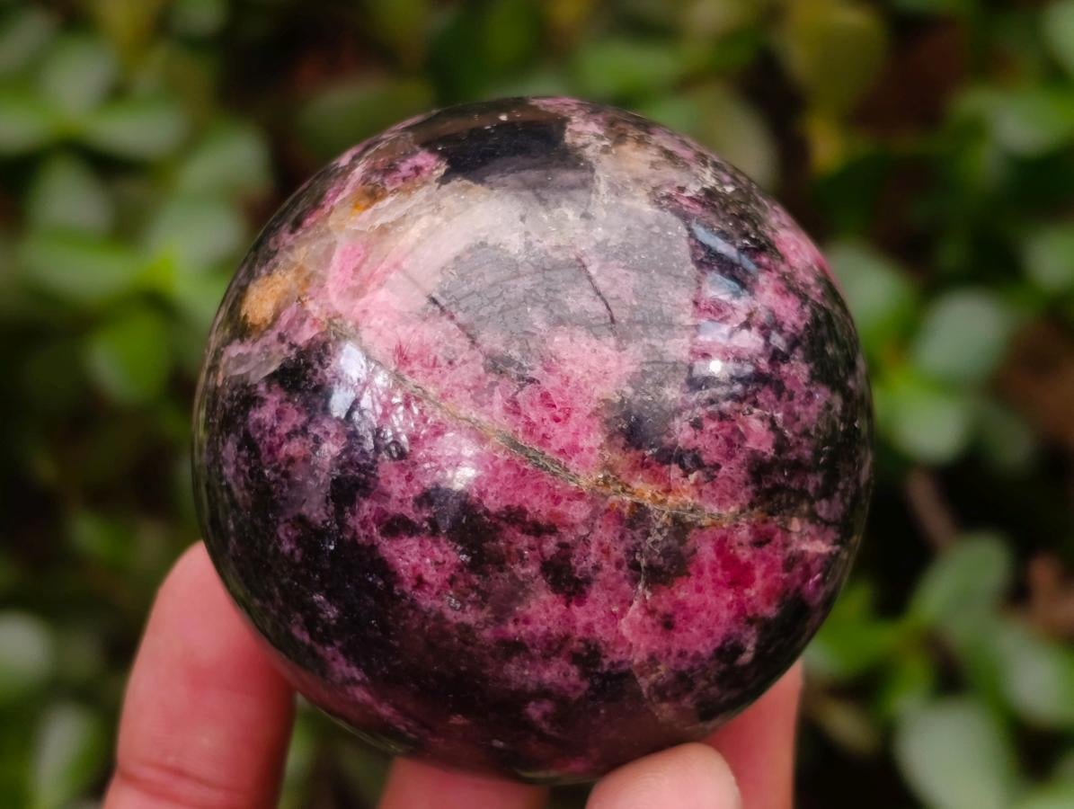 Polished Small Rhodonite Gemstone Spheres x 4 From Ambindavato, Madagascar - Toprock Gemstones and Minerals 
