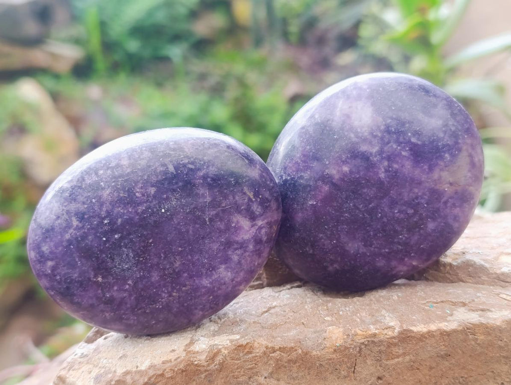 Polished Large Lepidolite Free Forms x 6 From Zimbabwe - Toprock Gemstones and Minerals 