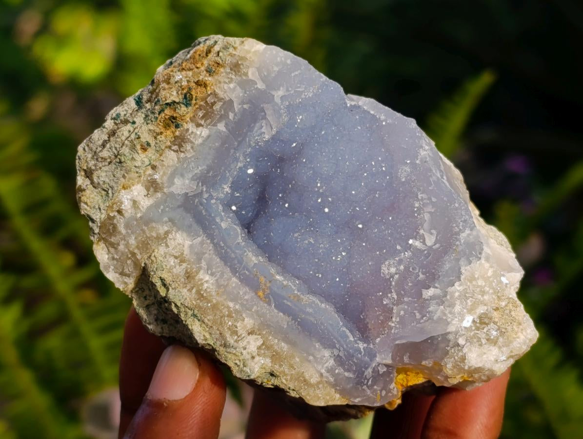 Natural Blue Lace Agate Geode Specimens x 12 From Nsanje, Malawi - Toprock Gemstones and Minerals 