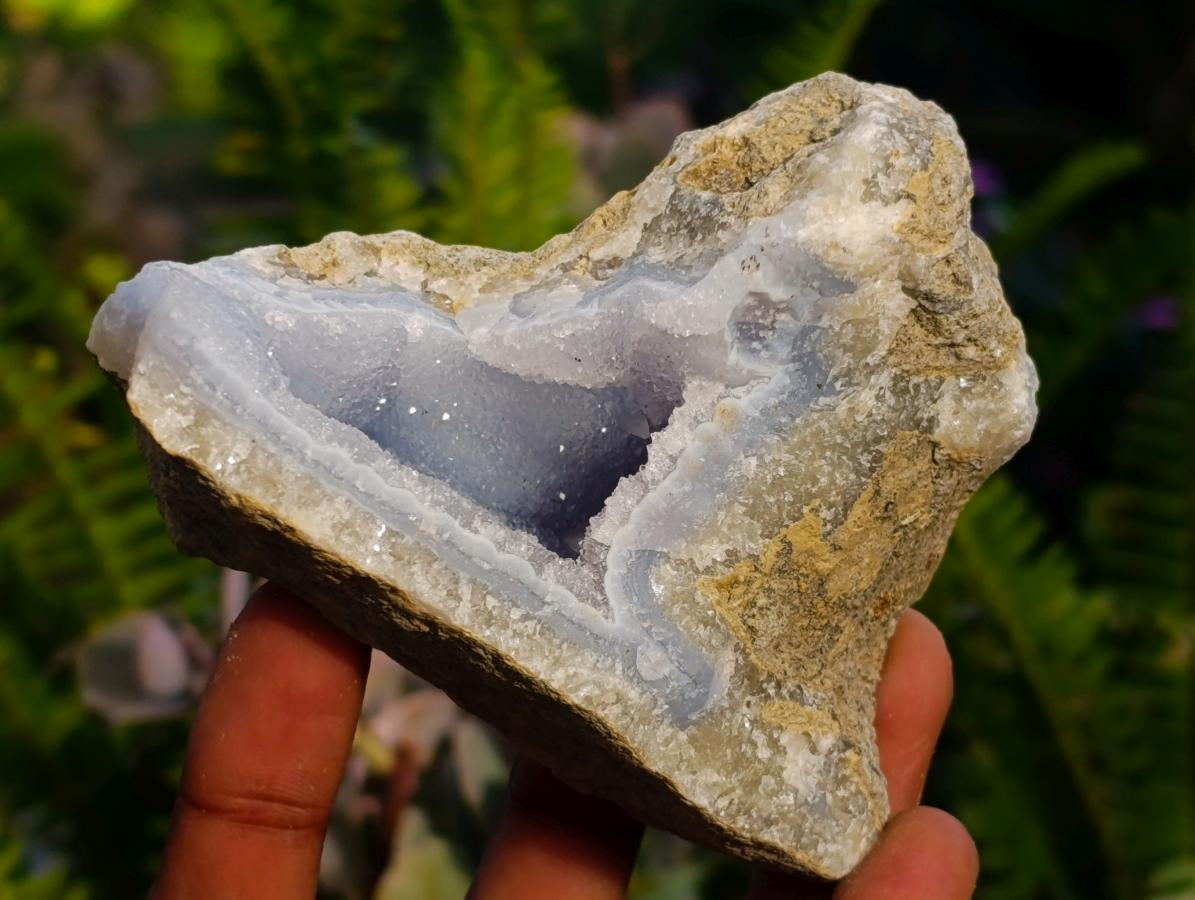 Natural Blue Lace Agate Geode Specimens x 12 From Nsanje, Malawi - Toprock Gemstones and Minerals 