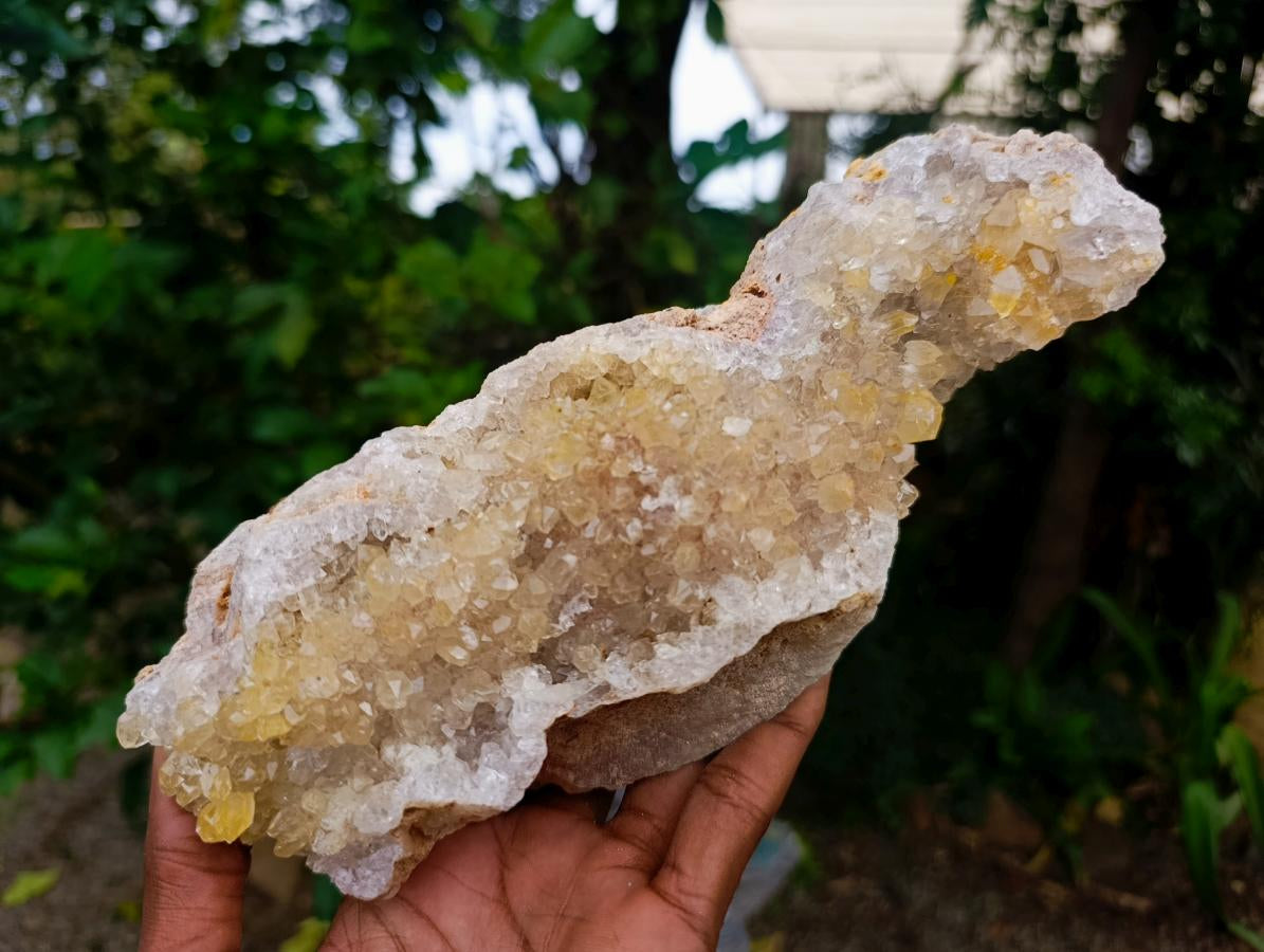 Natural Limonite Quartz Clusters x 2 From Solwezi, Zambia - Toprock Gemstones and Minerals 