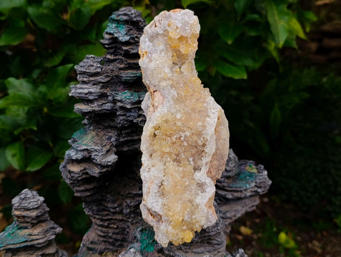 Natural Limonite Quartz Clusters x 2 From Solwezi, Zambia - Toprock Gemstones and Minerals 