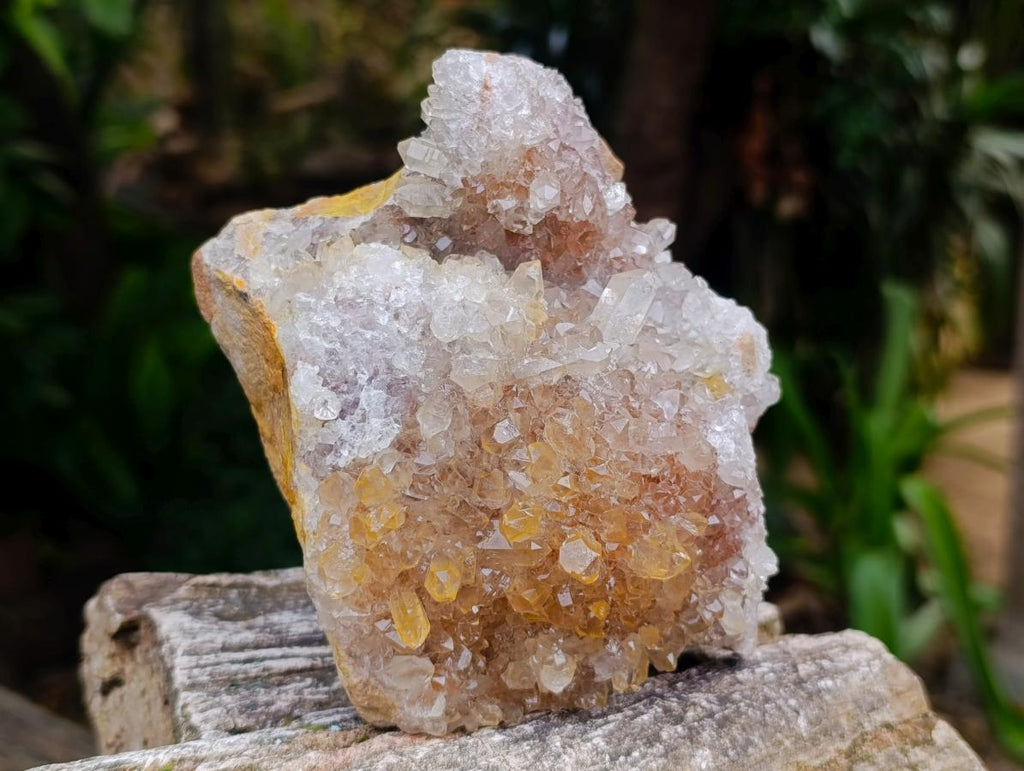 Natural Limonite Quartz Clusters x 2 From Solwezi, Zambia - Toprock Gemstones and Minerals 