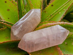 Polished Double Terminated Gemmy Rose Quartz Crystals x 6 From Madagascar - Toprock Gemstones and Minerals 