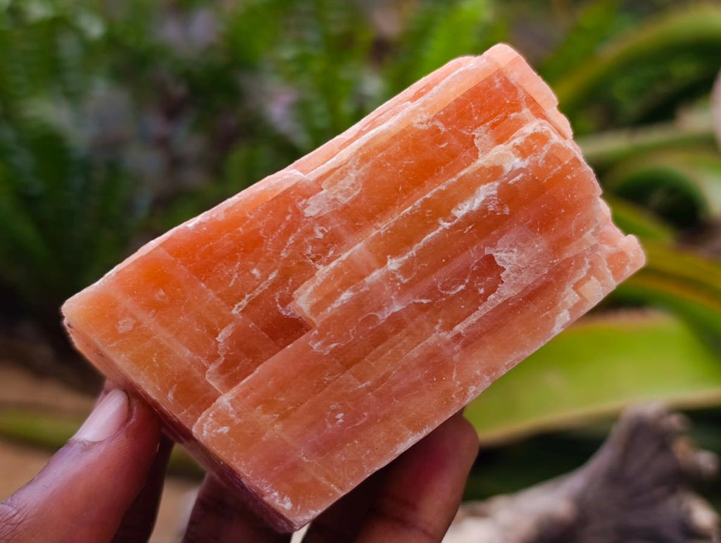 Natural Rhombohedral Sunset Orange Calcite Specimens x 12 From Spitzkop, Namibia - Toprock Gemstones and Minerals 