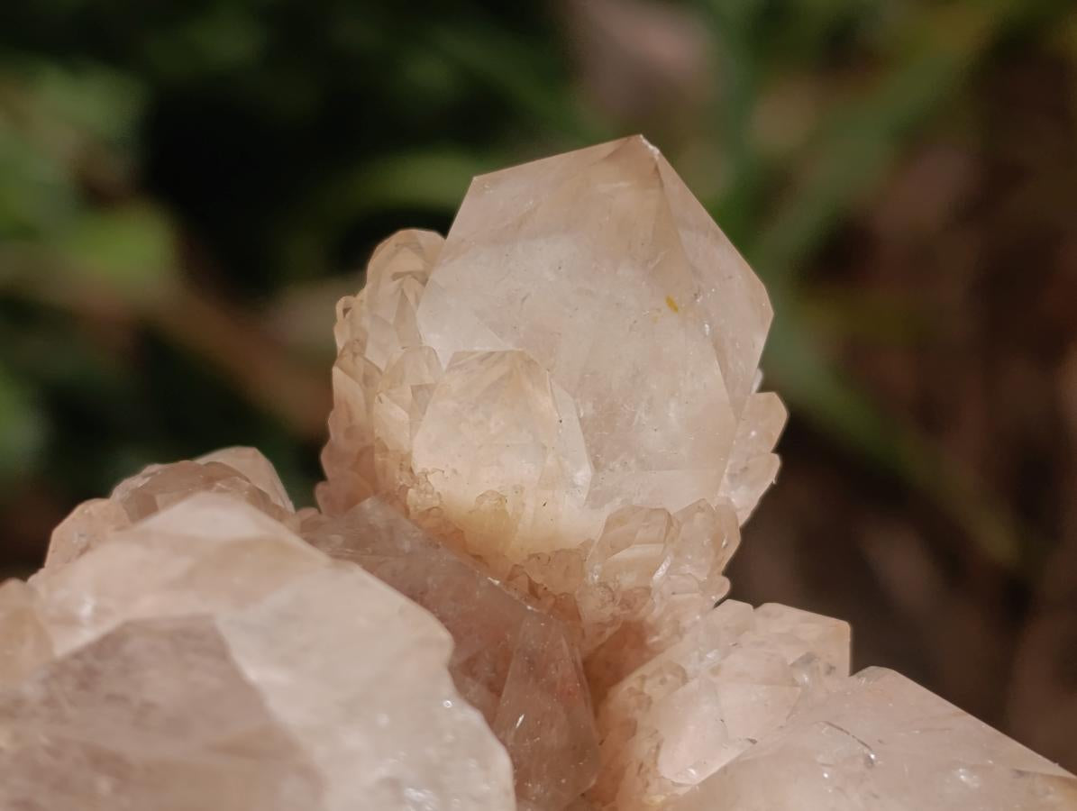 Natural Cascading White and Smokey Luena Quartz Clusters x 2 From Luena, Congo - Toprock Gemstones and Minerals 