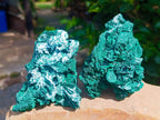 Natural Rare Malachite Pseudomorph Specimens with Associated Minerals x 2 From Kolwezi, Congo - Toprock Gemstones and Minerals 