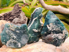 Natural Mtorolite Chrysoprase Plates x 6 From Mutorashanga, Zimbabwe - Toprock Gemstones and Minerals 