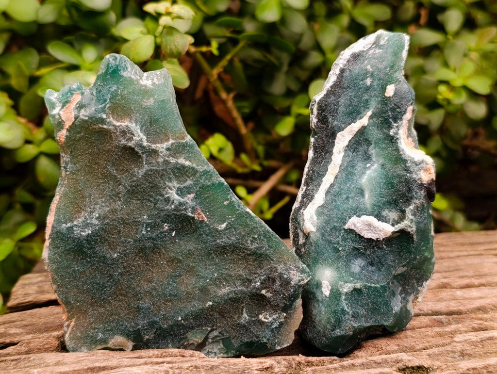 Natural Mtorolite Chrysoprase Plates x 6 From Mutorashanga, Zimbabwe - Toprock Gemstones and Minerals 