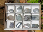 Polished Rare Purple Sunset Flash Labradorite Standing Display Pieces x 12 From Madagascar - Toprock Gemstones and Minerals 