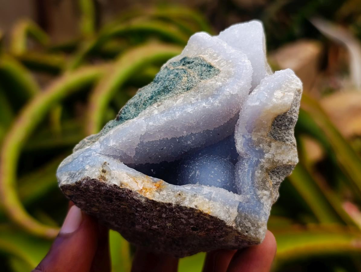 Natural Blue Lace Agate Geode Specimens x 12 From Nsanje, Malawi - Toprock Gemstones and Minerals 
