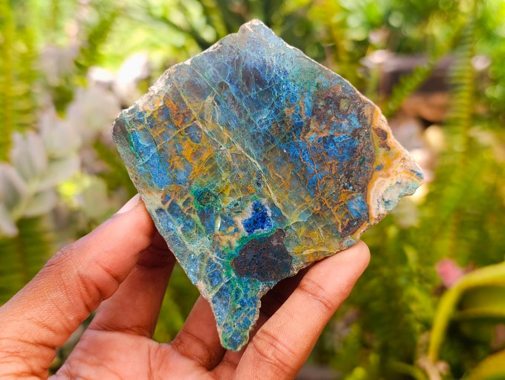 Polished One Side Shattuckite Free Forms x 12 From Kaokoveld, Namibia - Toprock Gemstones and Minerals 