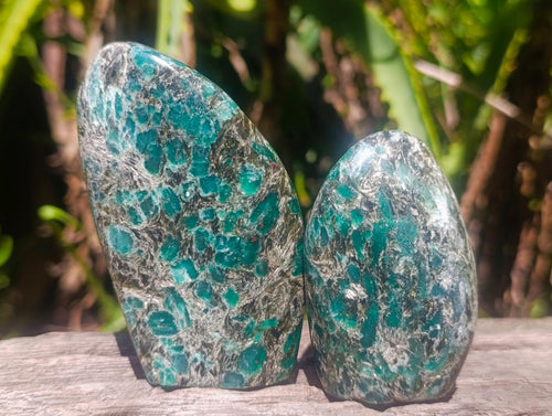 Polished Emerald Mica 'Mutokolite' Standing Display Pieces x 6 From Mutoko, Zimbabwe - Toprock Gemstones and Minerals 