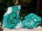 Natural Rare Malachite Pseudomorph Specimens with Associated Minerals x 2 From Kolwezi, Congo - Toprock Gemstones and Minerals 