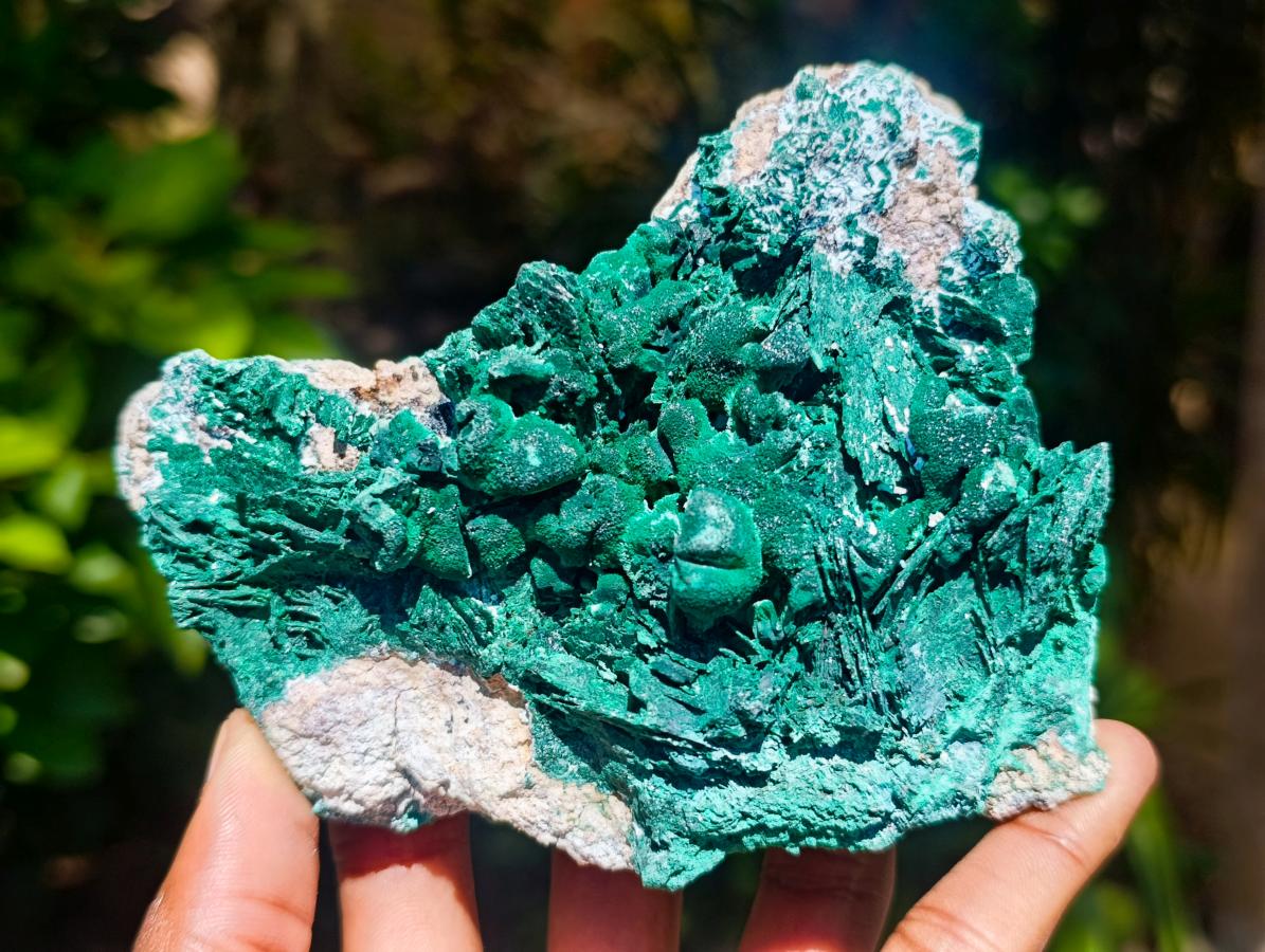 Natural Rare Malachite Pseudomorph Specimens with Associated Minerals x 2 From Kolwezi, Congo - Toprock Gemstones and Minerals 