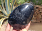 Polished Black Tourmaline Standing Display Pieces x 2 From Madagascar - Toprock Gemstones and Minerals 