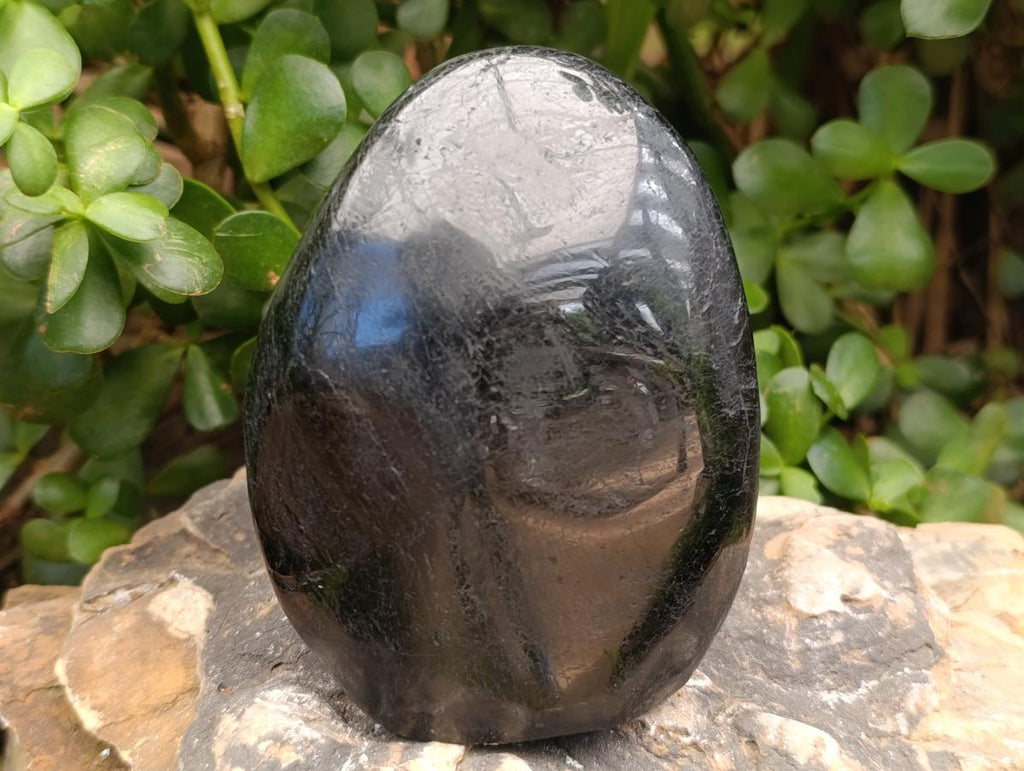 Polished Black Tourmaline Standing Display Pieces x 2 From Madagascar - Toprock Gemstones and Minerals 