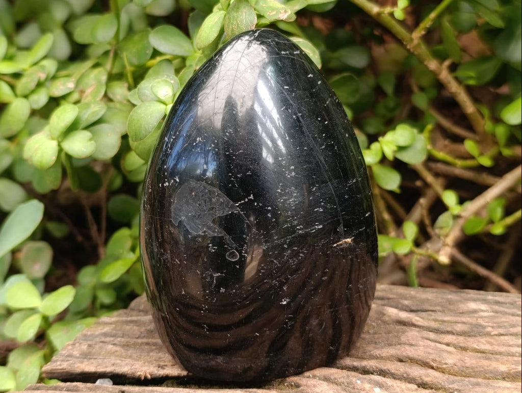 Polished Black Tourmaline Standing Display Pieces x 2 From Madagascar - Toprock Gemstones and Minerals 