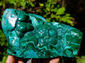 Polished Flower Banded Malachite Free Forms x 2 From Congo - Toprock Gemstones and Minerals 