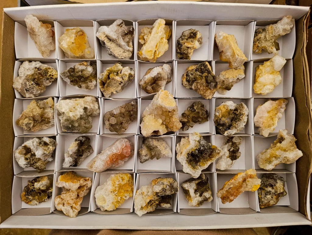 Natural Limonite Quartz Clusters x 35 From Solwezi, Zambia - Toprock Gemstones and Minerals 