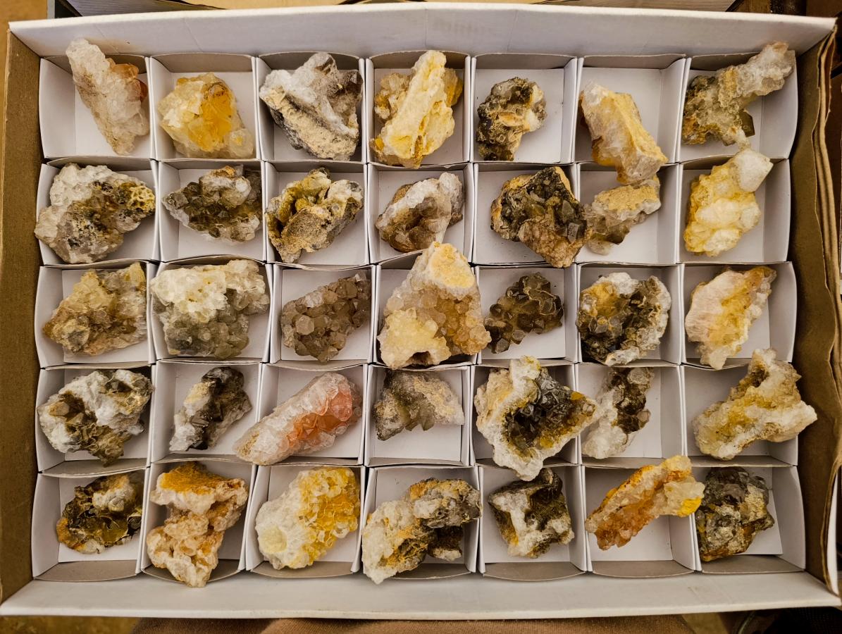 Natural Limonite Quartz Clusters x 35 From Solwezi, Zambia - Toprock Gemstones and Minerals 