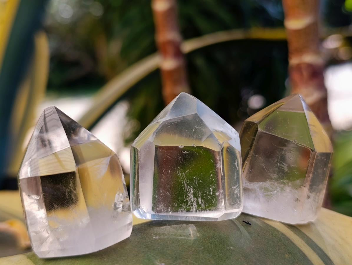 Polished Clear Quartz Display Crystals x 20 From Madagascar - Toprock Gemstones and Minerals 