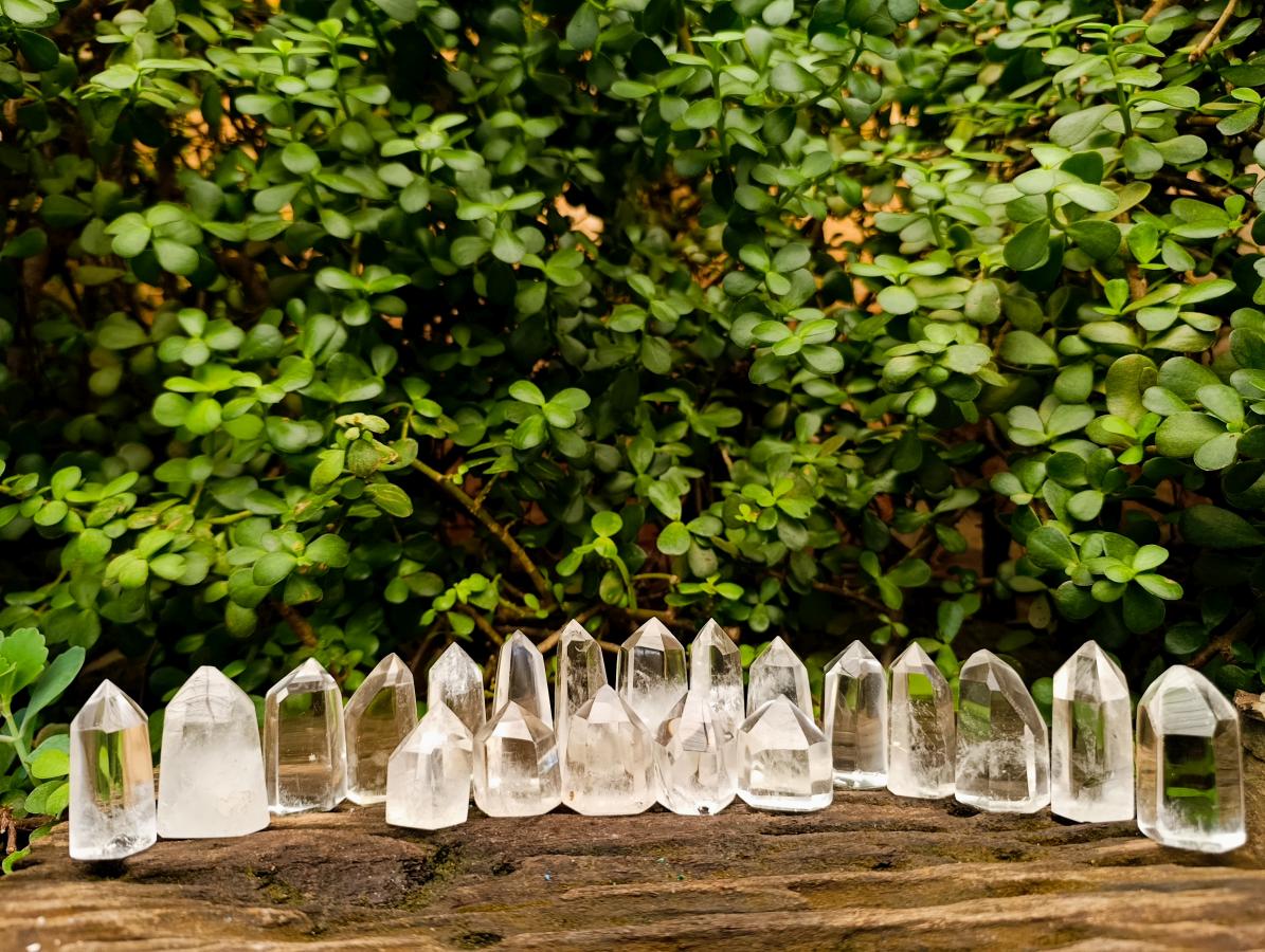 Polished Clear Quartz Display Crystals x 20 From Madagascar - Toprock Gemstones and Minerals 