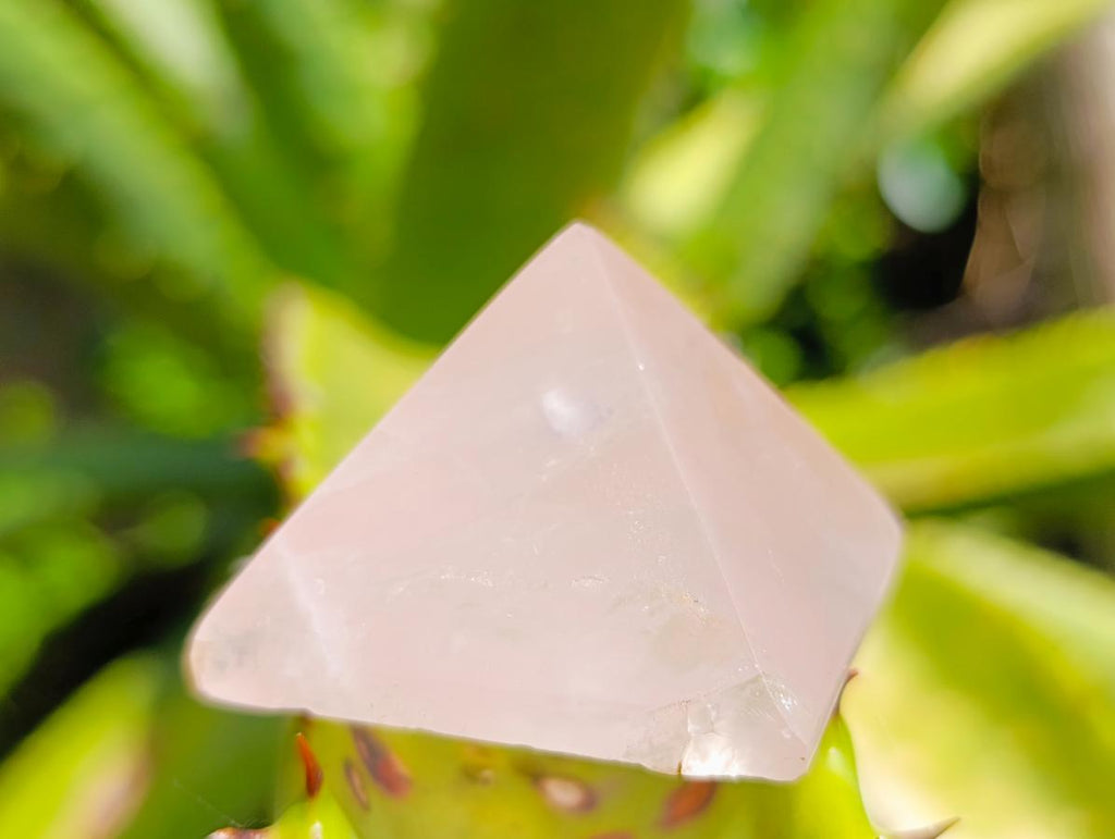 Polished Small Gemmy Rose Quartz Pyramids x 6 From Madagascar - Toprock Gemstones and Minerals 