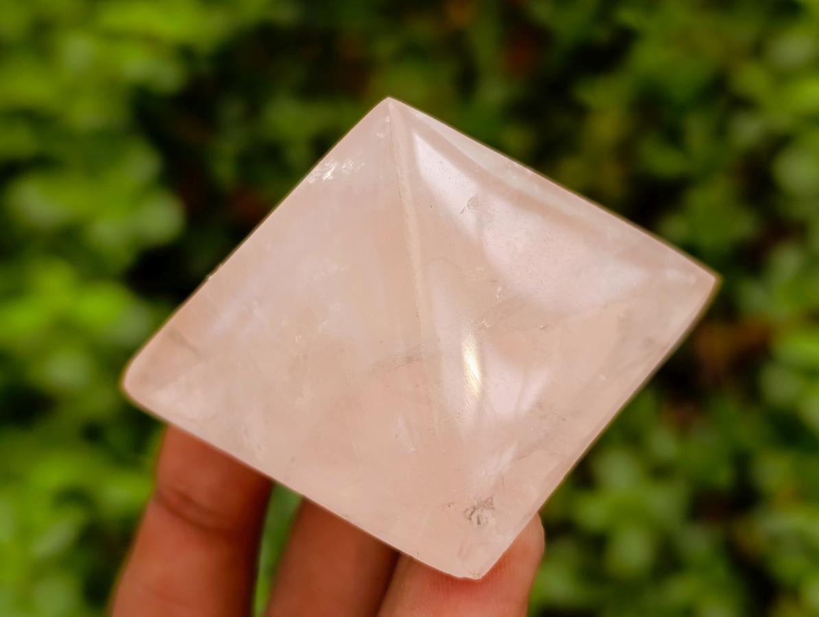 Polished Small Gemmy Rose Quartz Pyramids x 6 From Madagascar - Toprock Gemstones and Minerals 