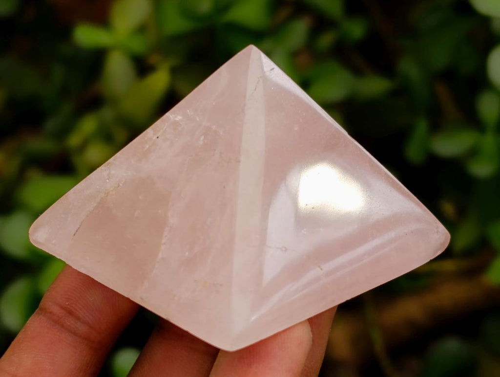 Polished Small Gemmy Rose Quartz Pyramids x 6 From Madagascar - Toprock Gemstones and Minerals 