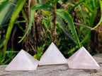 Polished Small Gemmy Rose Quartz Pyramids x 6 From Madagascar - Toprock Gemstones and Minerals 