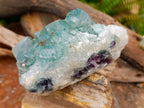 Natural Dark Green and Purple Cubic Fluorite Specimens x 4 From Uis, Namibia - Toprock Gemstones and Minerals 