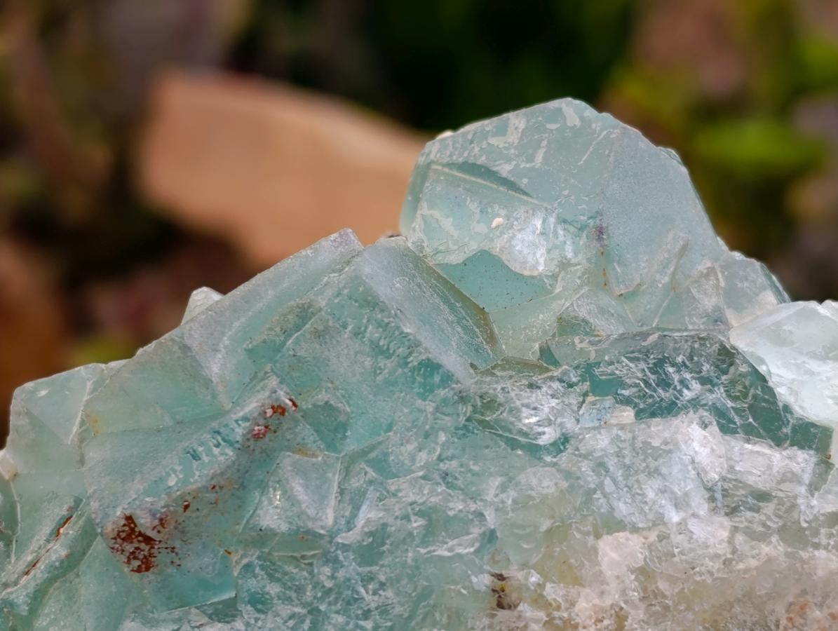 Natural Dark Green and Purple Cubic Fluorite Specimens x 4 From Uis, Namibia - Toprock Gemstones and Minerals 