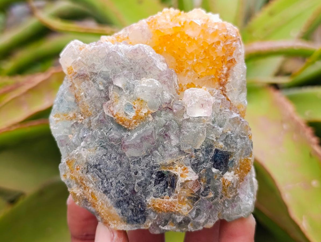Natural Dark Green and Purple Cubic Fluorite Specimens x 4 From Uis, Namibia - Toprock Gemstones and Minerals 