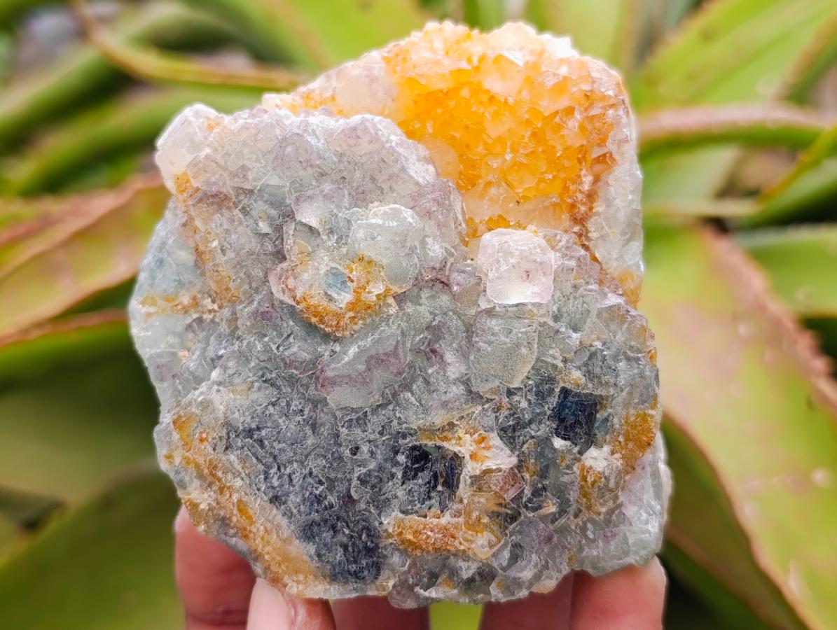Natural Dark Green and Purple Cubic Fluorite Specimens x 4 From Uis, Namibia - Toprock Gemstones and Minerals 
