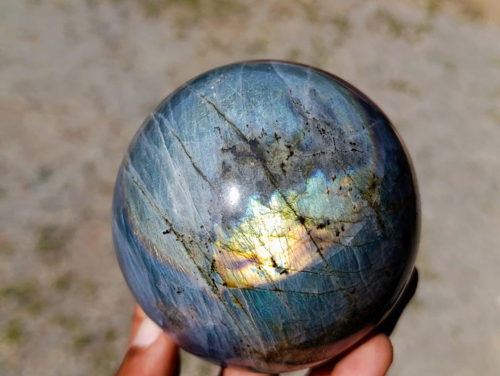 Polished Rare Purple Sunset Flash Labradorite Spheres x 2 From Madagascar - Toprock Gemstones and Minerals 