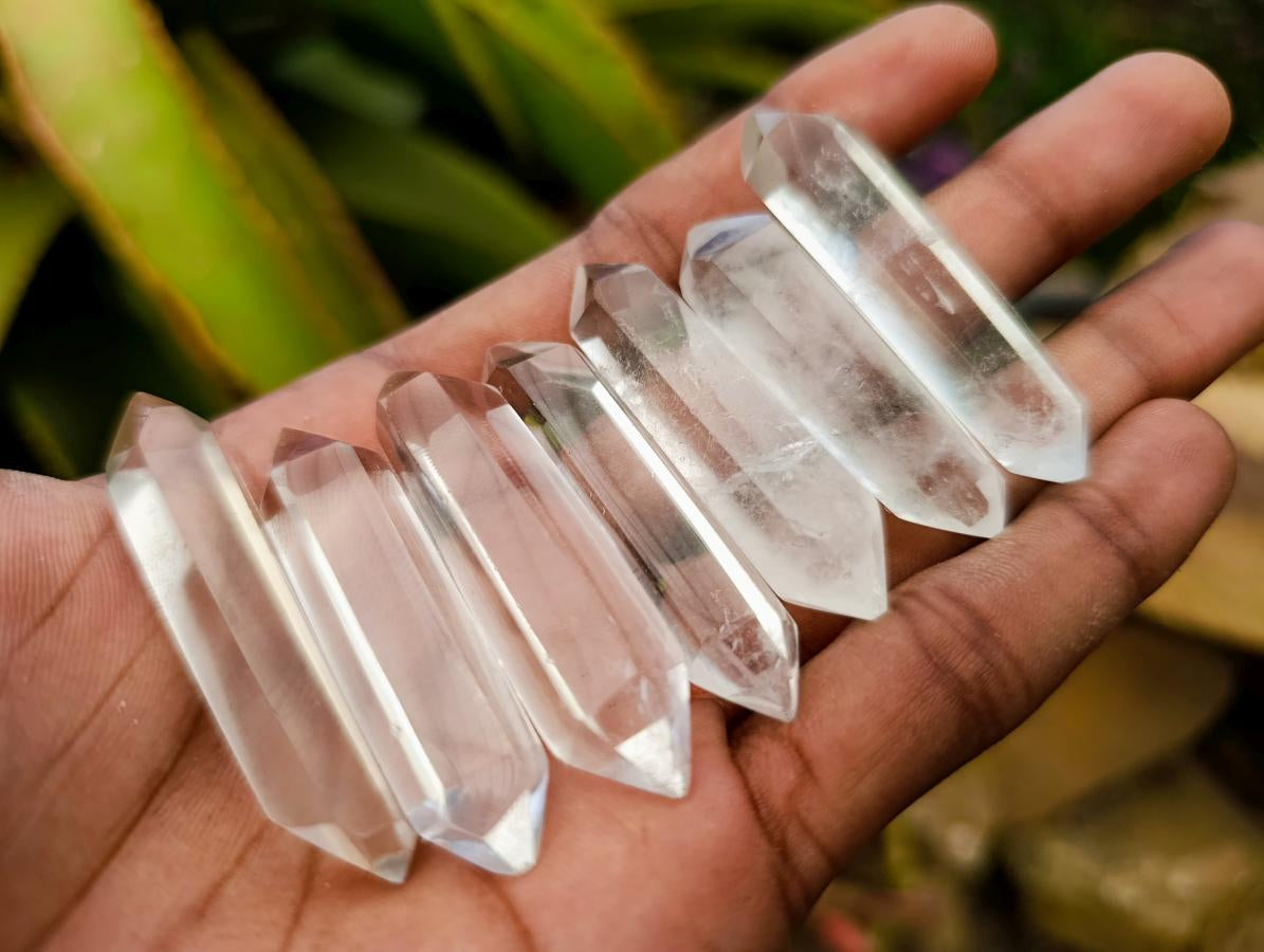 Polished Clear Quartz Crystal Double Terminated x 35 From Madagascar - Toprock Gemstones and Minerals 