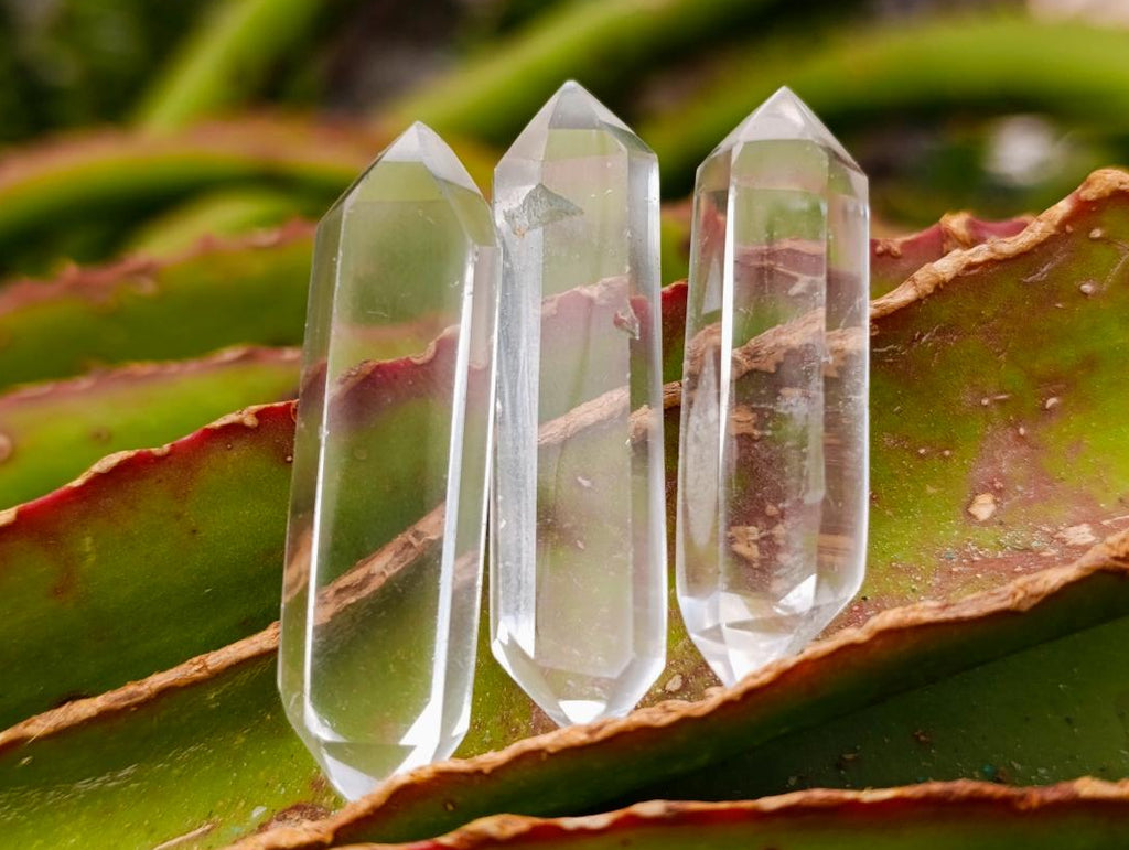 Polished Clear Quartz Crystal Double Terminated x 35 From Madagascar - Toprock Gemstones and Minerals 