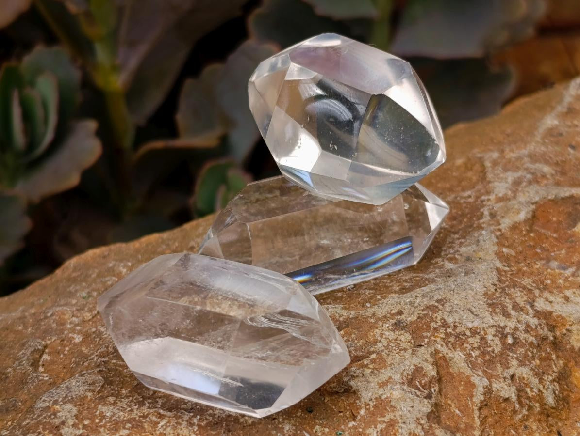 Polished Clear Quartz Crystal Double Terminated x 35 From Madagascar - Toprock Gemstones and Minerals 