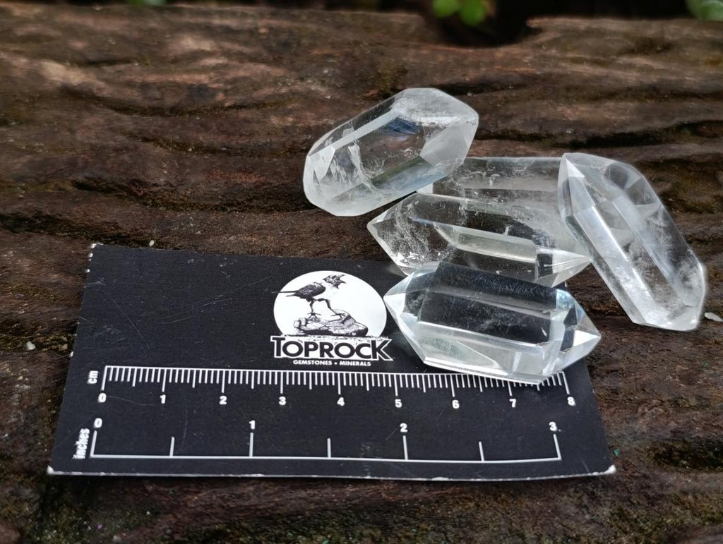 Polished Clear Quartz Crystal Double Terminated x 35 From Madagascar - Toprock Gemstones and Minerals 