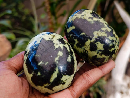 Polished Leopard Stone Palm Stones x 6 From Zimbabwe - Toprock Gemstones and Minerals 