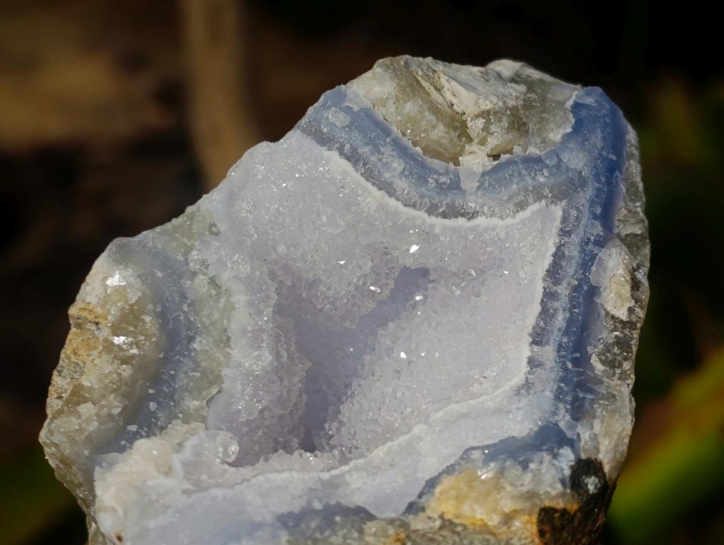 Natural Blue Lace Agate Geode Specimens x 12 From Nsanje, Malawi - Toprock Gemstones and Minerals 