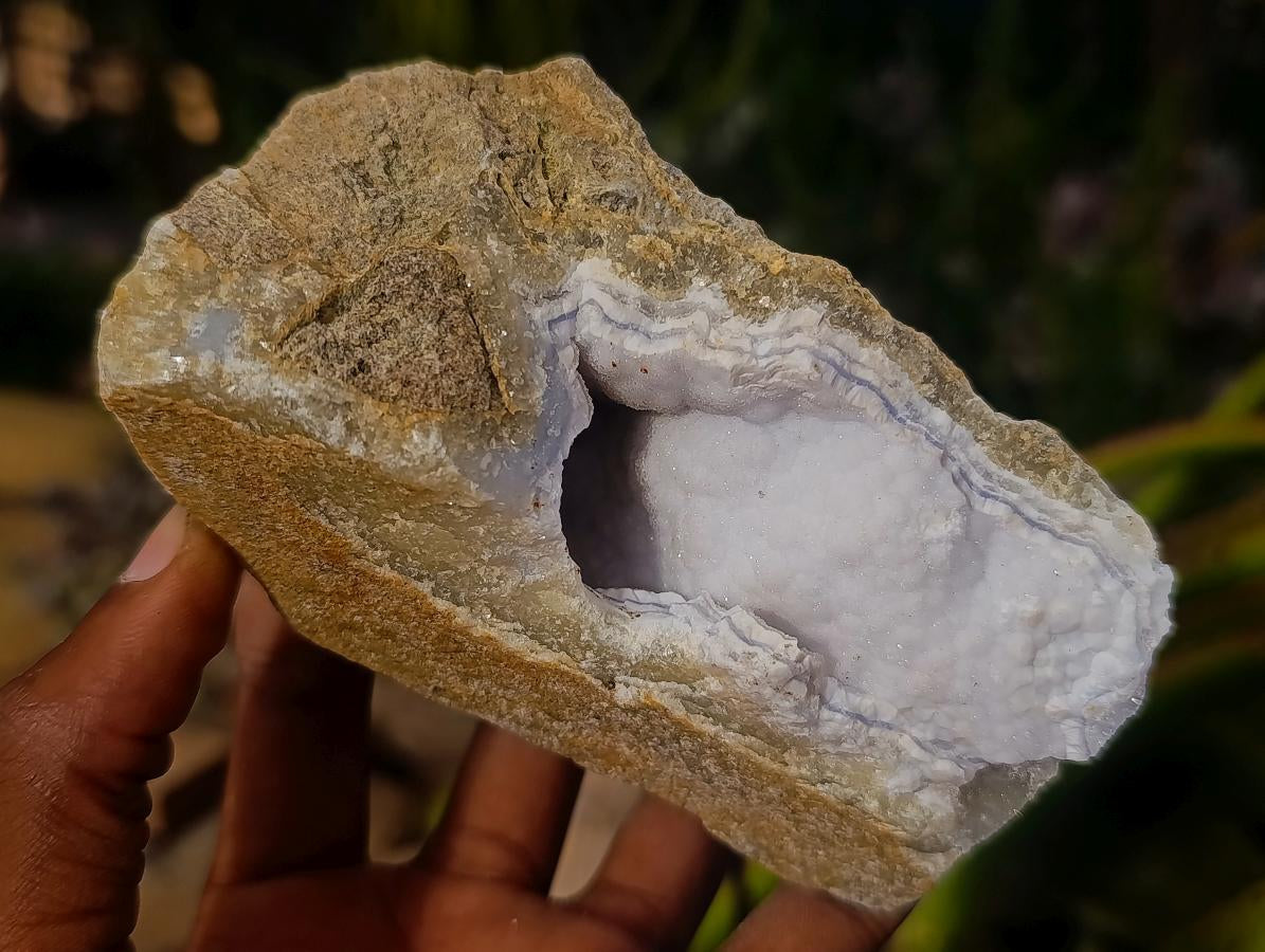 Natural Blue Lace Agate Geode Specimens x 12 From Nsanje, Malawi - Toprock Gemstones and Minerals 