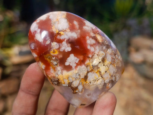 Polished Flower Agate Standing Display Pieces x 12 From Antsahalova, Madagascar - Toprock Gemstones and Minerals 