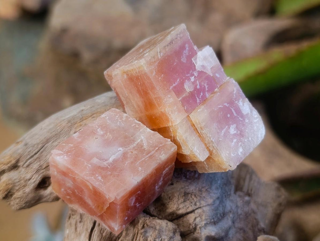 Natural Rhombohedral Sunset Orange Calcite Specimens x 35 From Spitzkop, Namibia - Toprock Gemstones and Minerals 