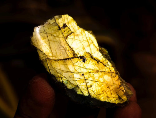 Polished One Side Labradorite Pieces x 35 From Madagascar - Toprock Gemstones and Minerals 