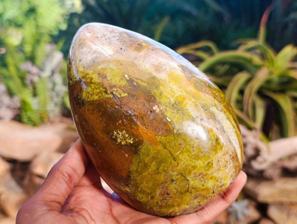 Polished Large Green Opal Standing Free Form x 1 From Betroka, Madagascar - Toprock Gemstones and Minerals 